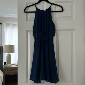 Navy chiffon dress